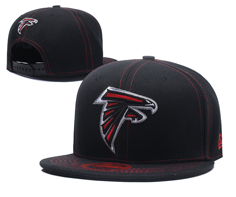 NFL Atlanta Falcons Team Logo Black Adjustable Hat 3