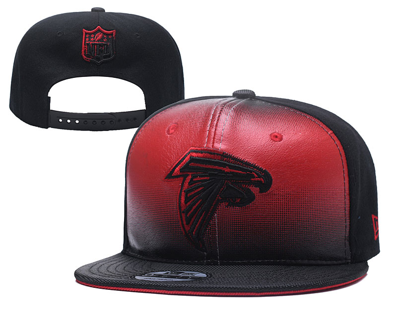 NFL Atlanta Falcons Team Logo Black Red Adjustable Hat YD