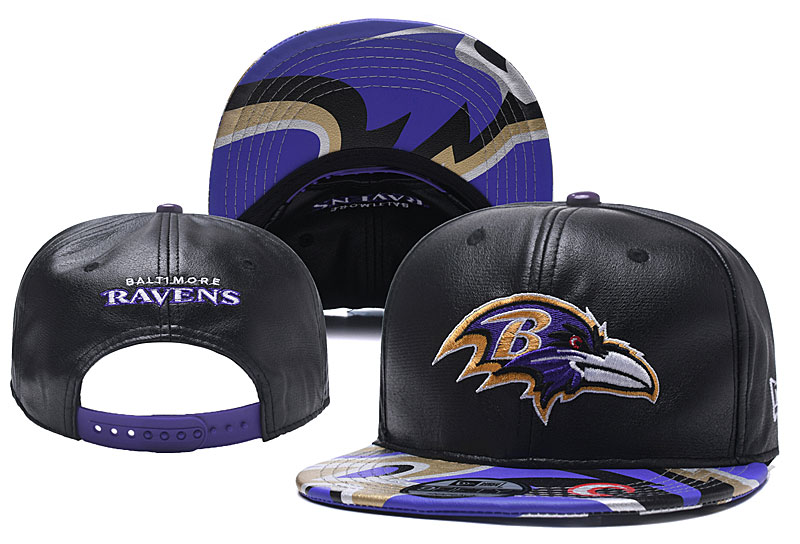 NFL Baltimore Ravens Team Logo Black Adjustable Hat YD