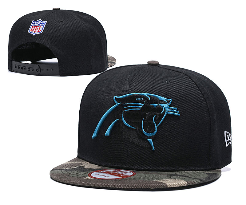 NFL Carolina Panthers Team Logo Black Adjustable Hat