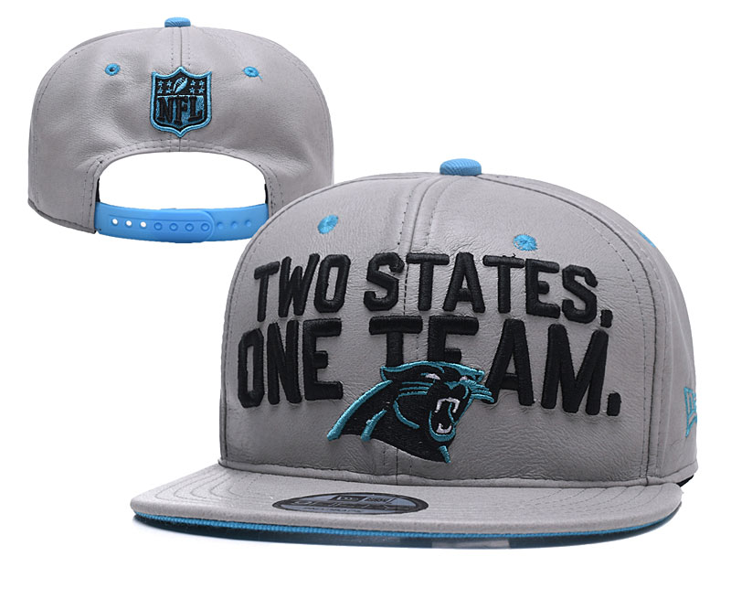 NFL Carolina Panthers Two States. One Team. Gray Adjustable Hat YD