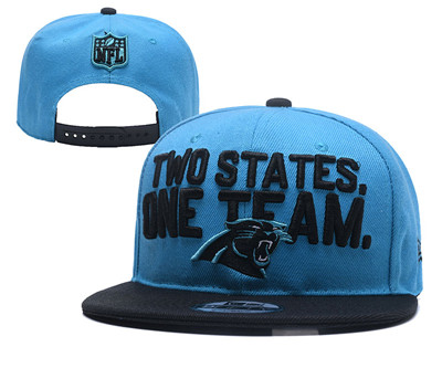 NFL Carolina Panthers Two States One Team Blue Adjustable Hat