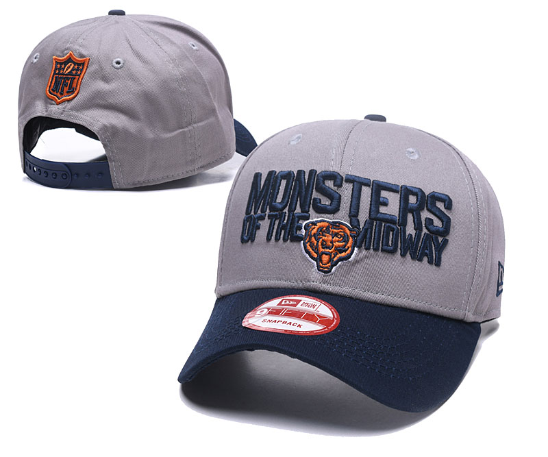 NFL Chicago Bears Monsters Of The Midway Gray Peaked Adjustable Hat GS