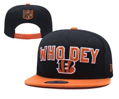 NFL Cincinnati Bengals Who Dey Black Adjustable Hat NFL Cincinnati Bengals Who Dey Black Adjustable Hat