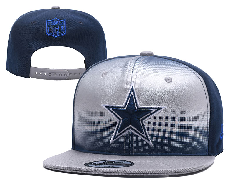 NFL Dallas Cowboys Fresh Logo Navy Silver Adjustable Hat YD
