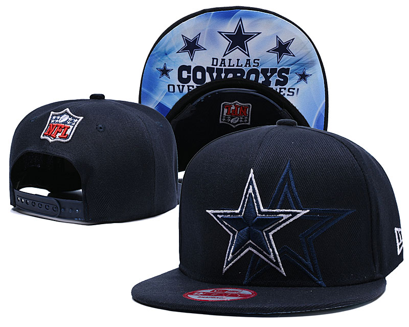 NFL Dallas Cowboys Team Logo Black Adjustable Hat 