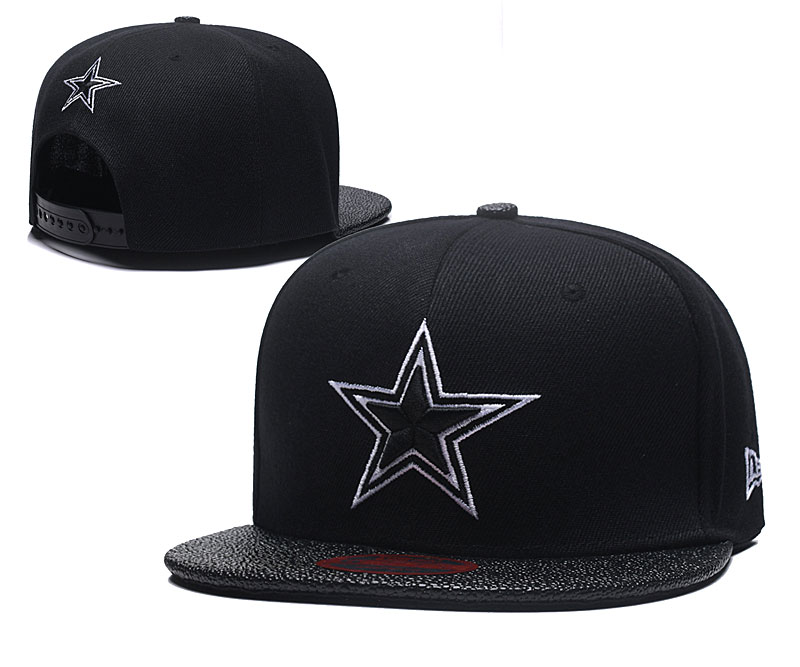 NFL Dallas Cowboys Team Logo Black Adjustable Hat 1