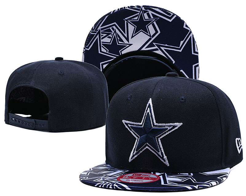NFL Dallas Cowboys Team Logo Black Adjustable Hat 