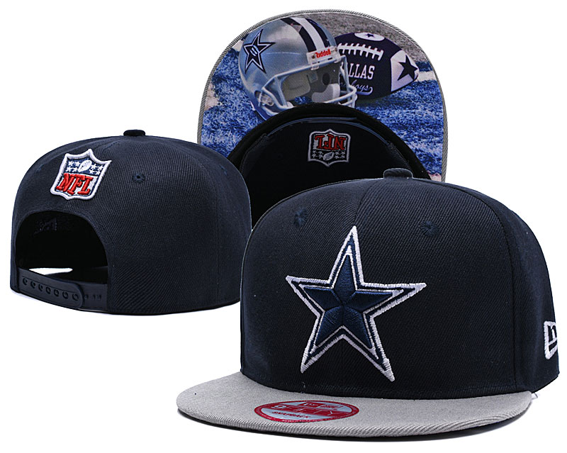 NFL Dallas Cowboys Team Logo Black Adjustable Hat 