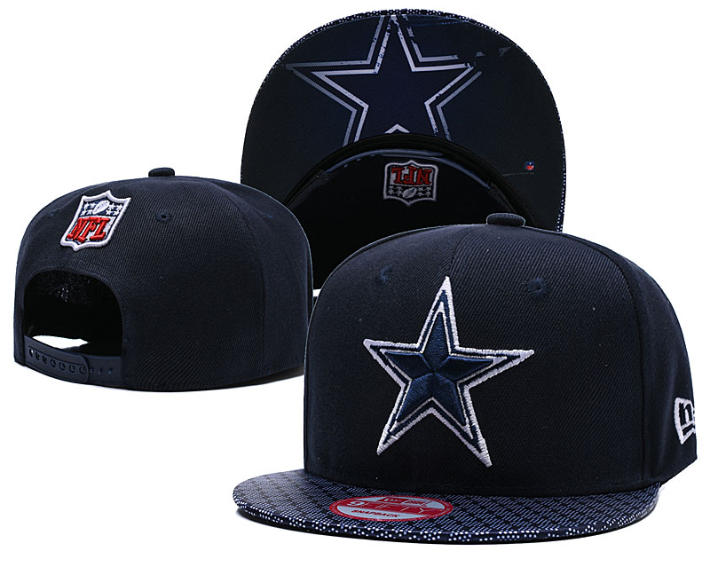 NFL Dallas Cowboys Team Logo Black Adjustable Hat 