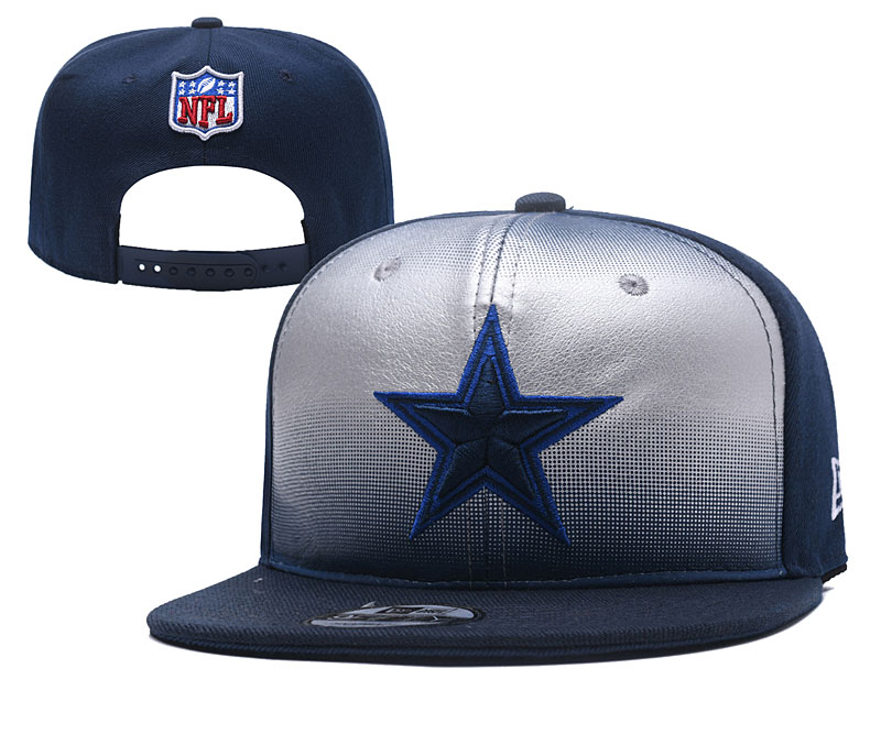 NFL Dallas Cowboys Team Logo Navy Silver Adjustable Hat YD