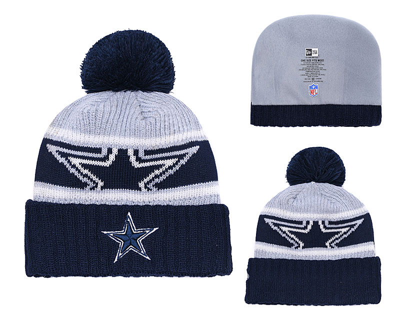 NFL Dallas Cowboys Team Logo White Knit Hat