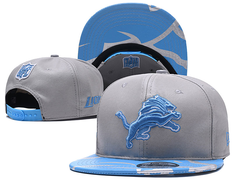 NFL Detroit Lions Team Logo Gray Adjustable Hat YD