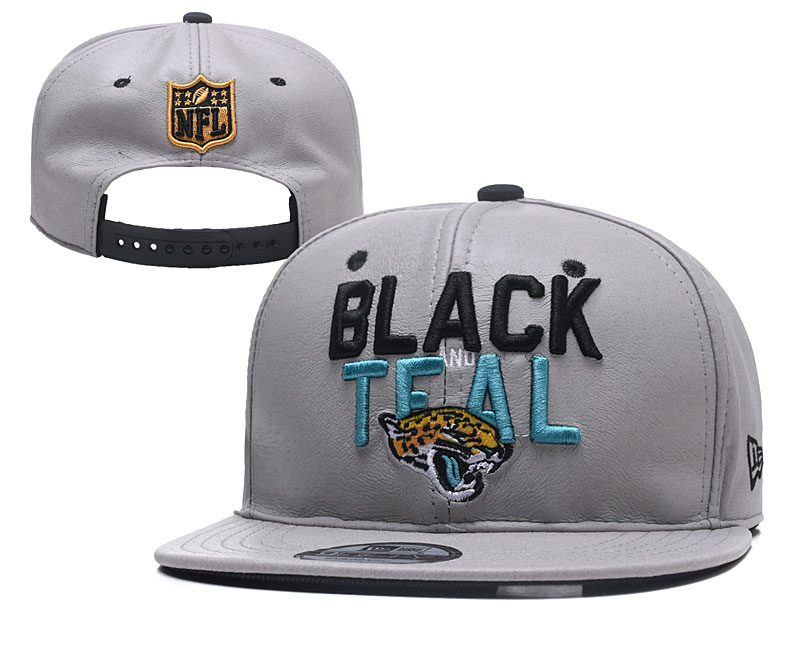 NFL Jacksonville Jaguars Black Teal Gray Adjustable Hat YD