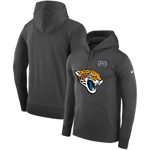 NFL Men's Jacksonville Jaguars Nike Anthracite Crucial Catch Performance Pullover Hoodie NFL Men's Jacksonville Jaguars Nike Anthracite Crucial Catch Performance Pullover Hoodie