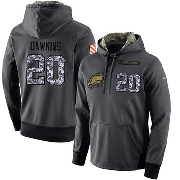 NFL Men's Nike Philadelphia Eagles #20 Brian Dawkins Stitched Black Anthracite Salute to Service Player Performance Hoodie NFL Men's Nike Philadelphia Eagles #20 Brian Dawkins Stitched Black Anthracite Salute to Service Player Performance Hoodie