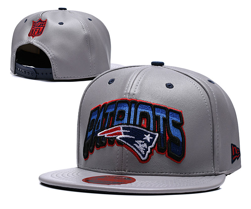 NFL New England Patriots Team Logo Navy Silver Adjustable Hat 0