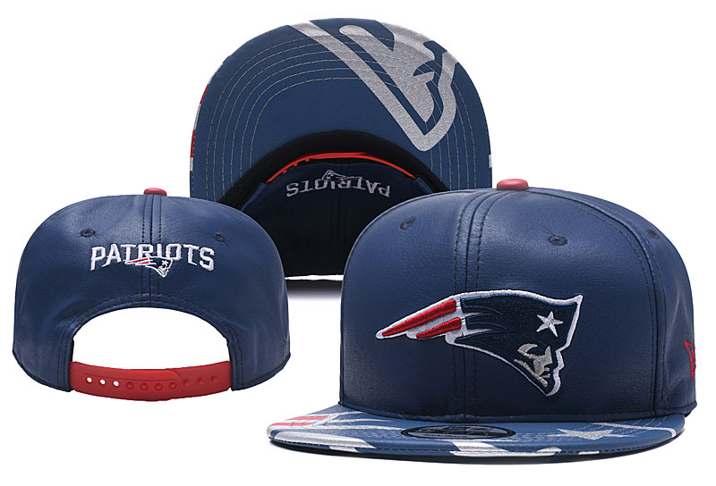 NFL New England Patriots Team Logo Navy Silver Adjustable Hat