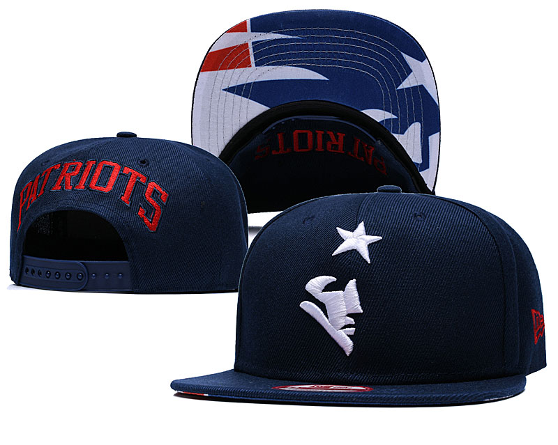 NFL New England Patriots Team Logo Navy Silver Adjustable Hat