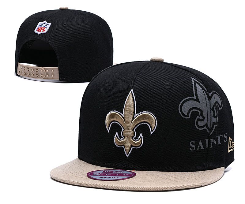 NFL New Orleans Saints Team Logo Black Adjustable Hat NFL New Orleans Saints Team Logo Black Adjustable Hat