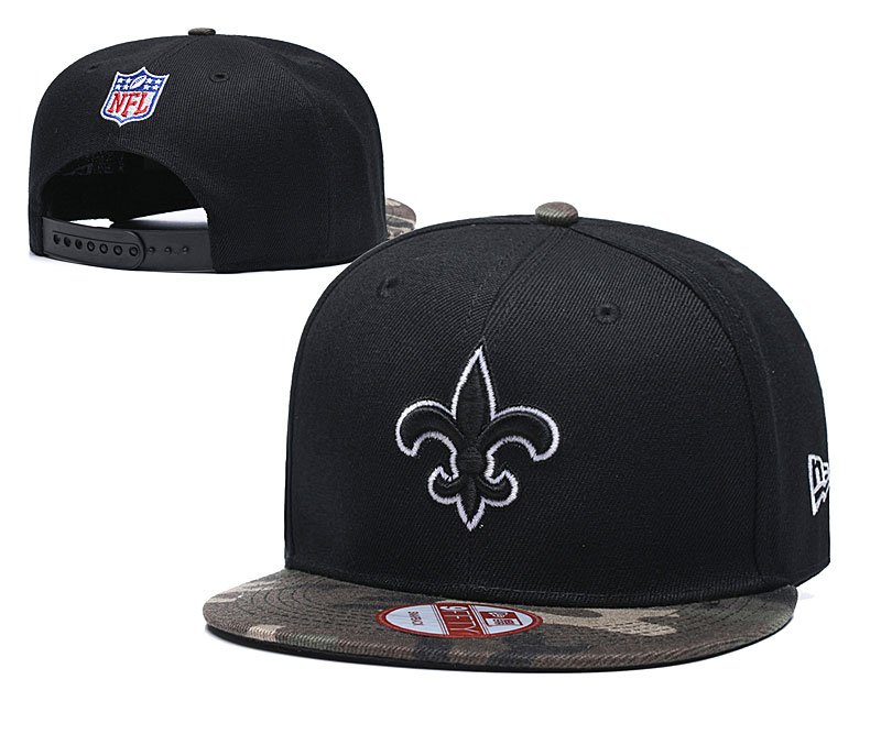 NFL New Orleans Saints Team Logo Black Adjustable Hat