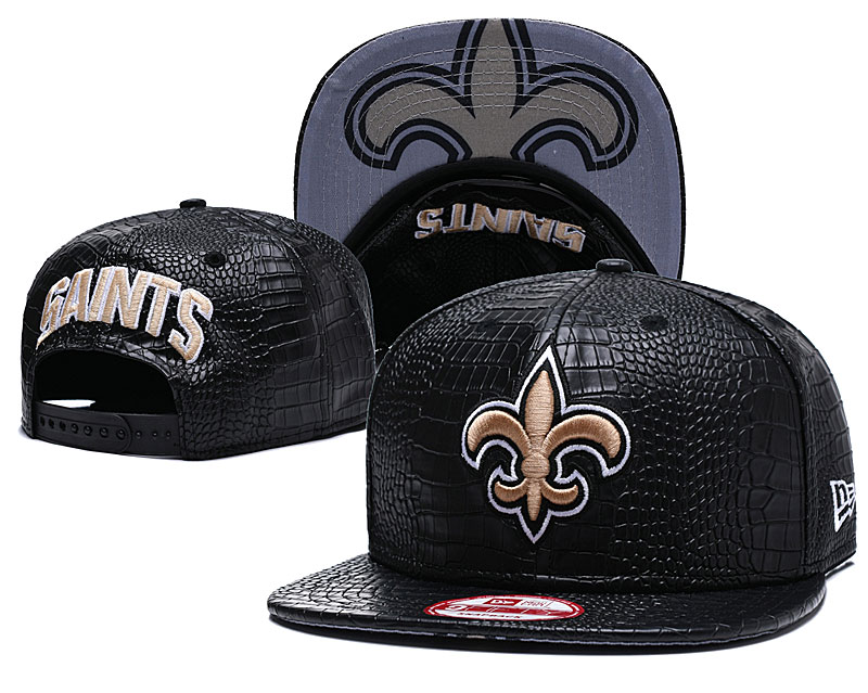 NFL New Orleans Saints Team Logo Black Adjustable Hat YD