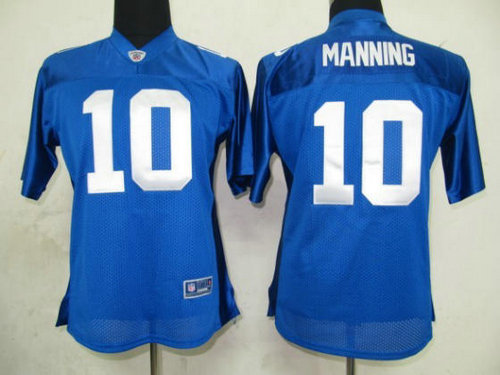 NFL New York Giants 10 Manning Blue Women Team Color Premier Jersey