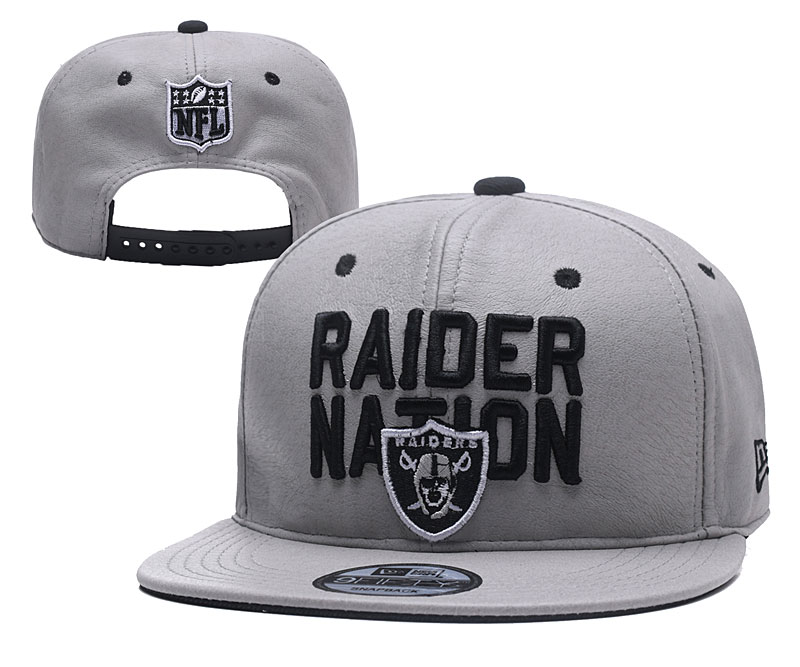 NFL Oakland Raiders Raider Nation Gray Adjustable Hat YD