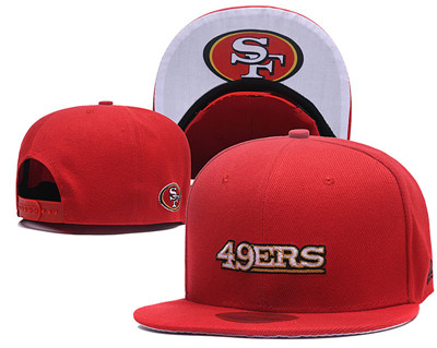 NFL San Francisco 49ers Simple Logo Red Adjustable Hat