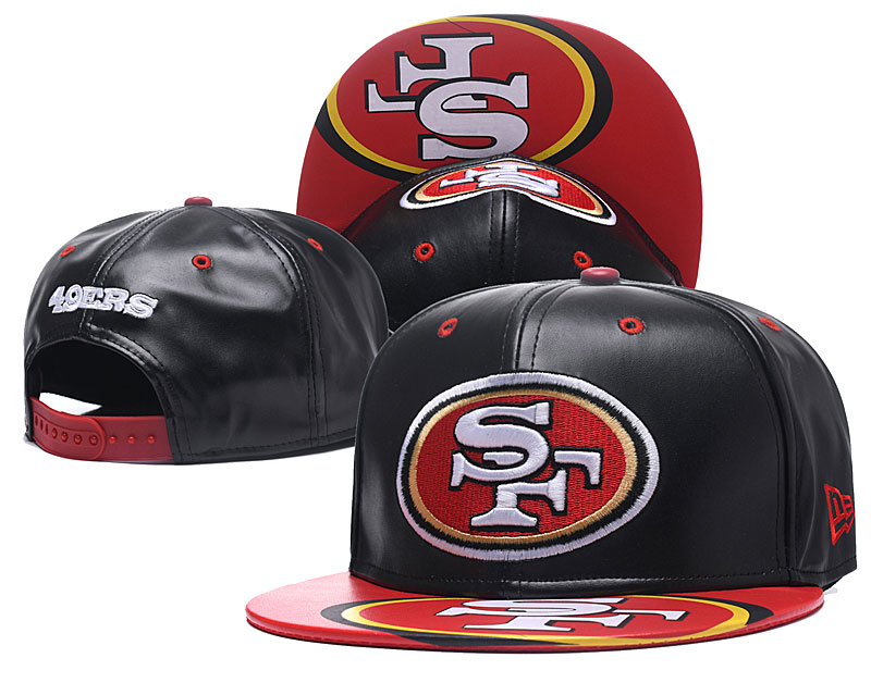 NFL San Francisco 49ers Team Logo Black Red Adjustable Hat 0 NFL San Francisco 49ers Team Logo Black Red Adjustable Hat 0