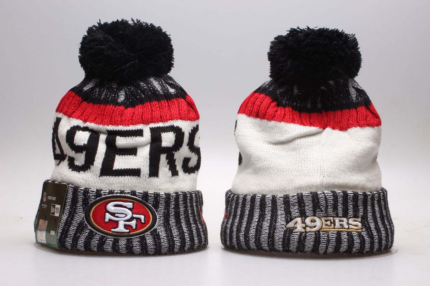 NFL San Francisco 49ers Team Logo Red Knit Hat NFL San Francisco 49ers Team Logo Red Knit Hat