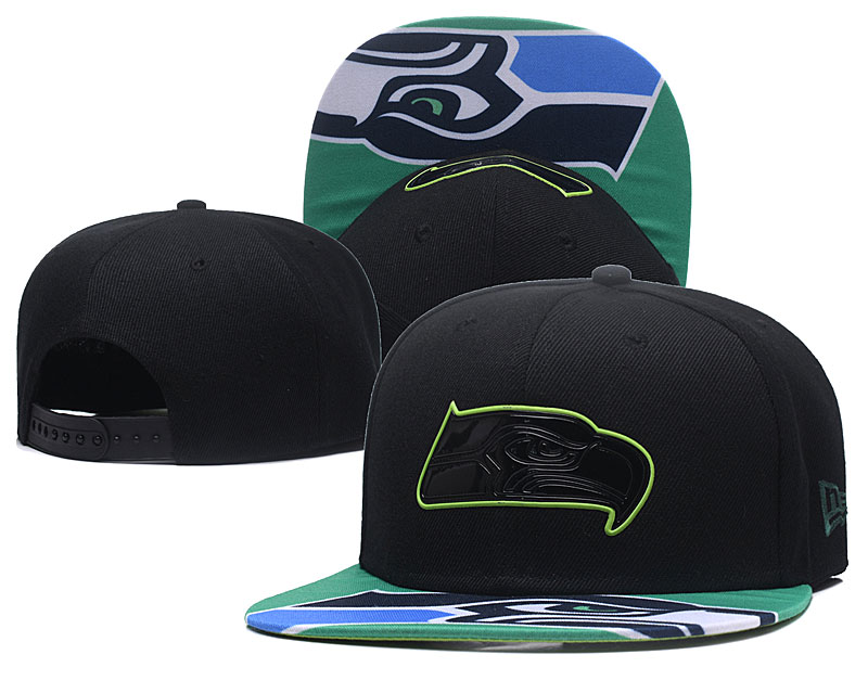 NFL Seattle Seahawks Team Logo Black Adjustable Hat 0
