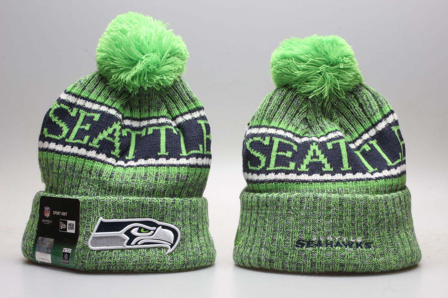 NFL Seattle Seahawks Team Logo Navy Knit Hat NFL Seattle Seahawks Team Logo Navy Knit Hat