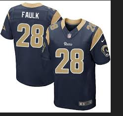 NFL Los Angeles Rams 28 Marshall Faulk DK Blue Elite Jerseys