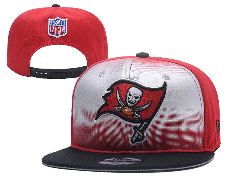 NFL Tampa Bay Buccaneers Team Logo Red Silver Adjustable Hat