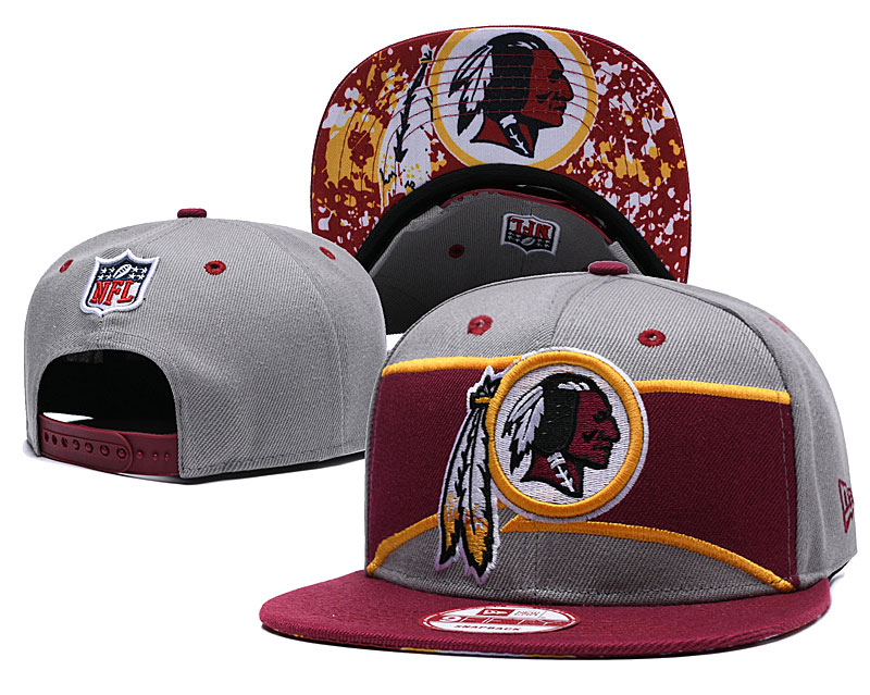 NFL Washington Redskins Team Logo Red Silver Adjustable Hat 0