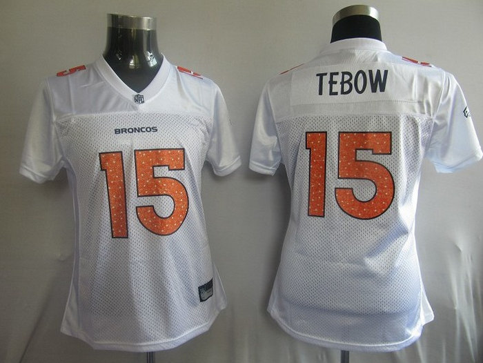 NFL Women Jerseys Denver Broncos 15# Tebow white
