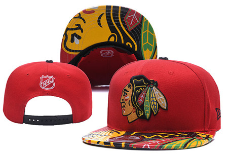 NHL Chicago Blackhawks Team Logo Red Adjustable Hat
