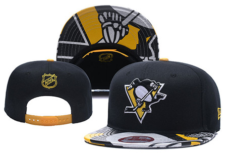 NHL Pittsburgh Penguins Team Logo Black Adjustable Hat