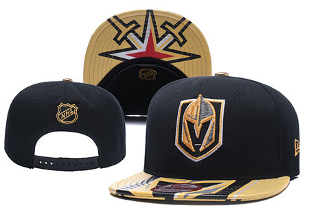 NHL Vegas Golden Knights Team Logo Black Adjustable Hat