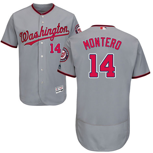 Nationals #14 Miguel Montero Grey Flexbase Authentic Collection Stitched MLB Jersey Nationals #14 Miguel Montero Grey Flexbase Authentic Collection Stitched MLB Jersey