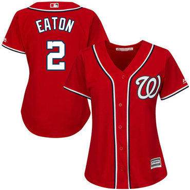 Nationals #2 Adam Eaton Red Alternate Women's Stitched MLB Jersey Nationals #2 Adam Eaton Red Alternate Women's Stitched MLB Jersey