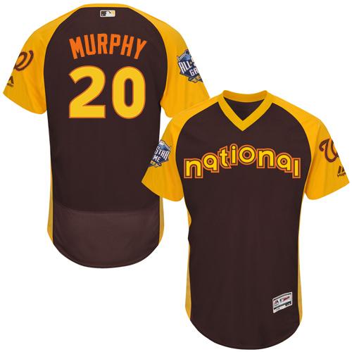 Nationals #20 Daniel Murphy Brown Flexbase Authentic Collection 2016 All-Star National League Stitched MLB Jersey Nationals #20 Daniel Murphy Brown Flexbase Authentic Collection 2016 All-Star National League Stitched MLB Jersey