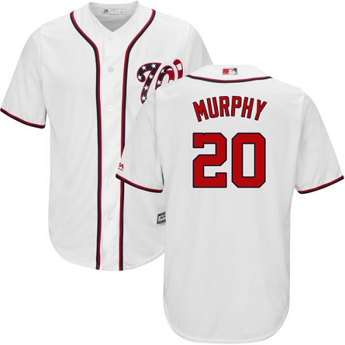 Nationals #20 Daniel Murphy White New Cool Base Stitched MLB Jersey Nationals #20 Daniel Murphy White New Cool Base Stitched MLB Jersey