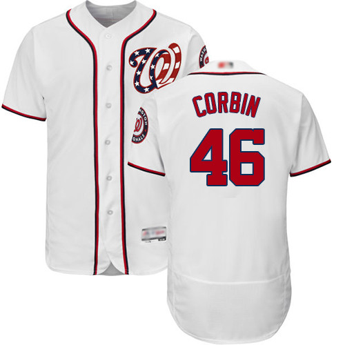 Nationals #46 Patrick Corbin White Flexbase Authentic Collection Stitched Baseball Jersey Nationals #46 Patrick Corbin White Flexbase Authentic Collection Stitched Baseball Jersey
