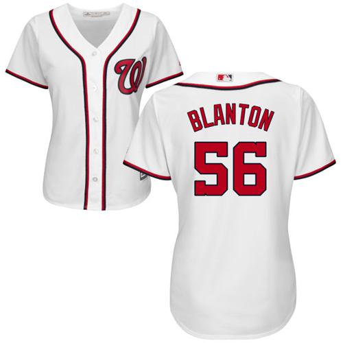 Nationals #56 Joe Blanton White Home Women's Stitched MLB Jersey Nationals #56 Joe Blanton White Home Women's Stitched MLB Jersey
