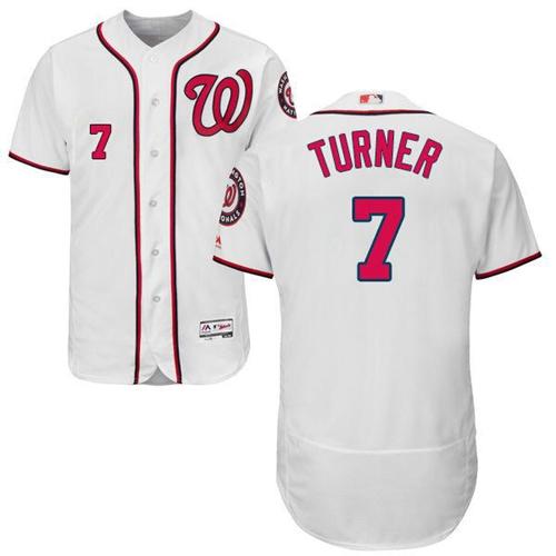 Nationals #7 Trea Turner White Flexbase Authentic Collection Stitched MLB Jersey Nationals #7 Trea Turner White Flexbase Authentic Collection Stitched MLB Jersey