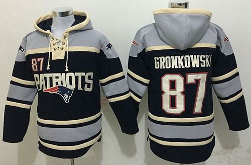 New England Patriots #87 Rob Gronkowski Blue Sawyer Hooded Sweatshirt NFL Hoodie New England Patriots #87 Rob Gronkowski Blue Sawyer Hooded Sweatshirt NFL Hoodie
