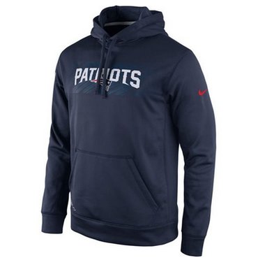 New England Patriots Nike KO Speed Wordmark Performance Hoodie Navy Blue