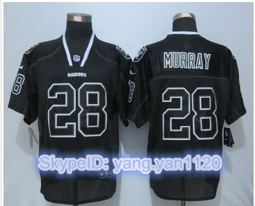 New Nike Oakland Raiders #28 Latavius Murray Lights Out Black Elite Jerseys